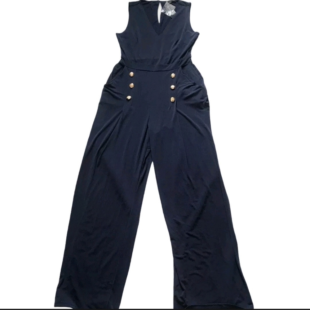 Macy's International Concepts INC Jumpsuit Romper Indigo Sea Blue Size Medium